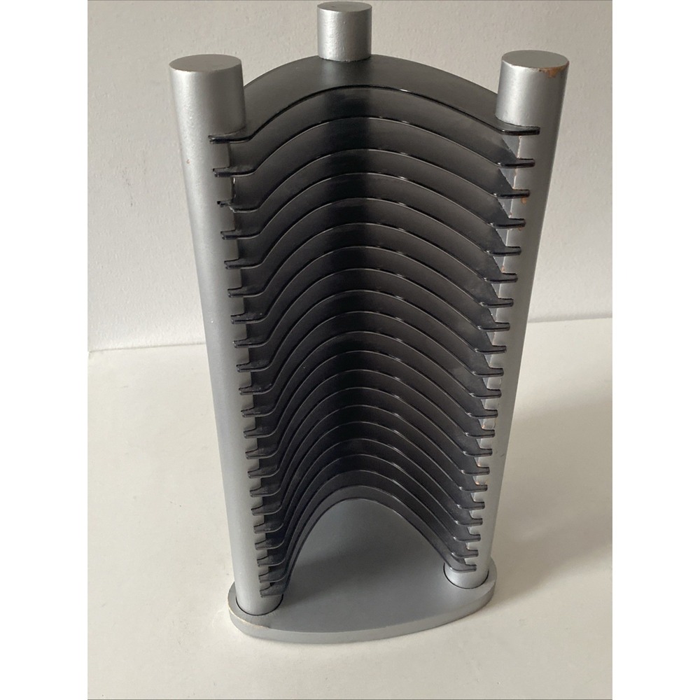 Vintage Y2K - 20 CD Stackable Tower Rack CD Holder Organizer Retro Gray - Picture 7 of 16
